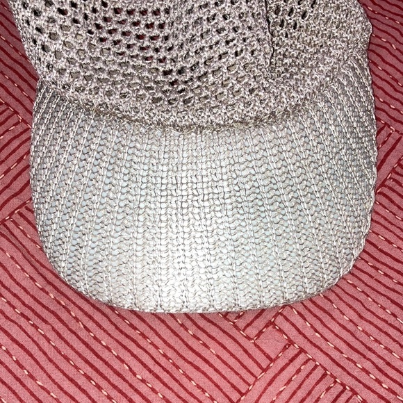 Stylish Tan sparkly gold tone Visor Cap - Picture 10 of 11